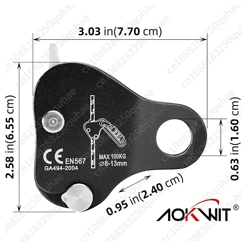 Fall Arrester Self-locking Rope Grab, Anti-fall Safety Device For High Altitude Work & Climbing