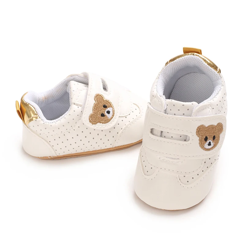 Fashion baby and children's shoes PU cute cartoon baby and children's sports shoes soft rubber sole anti slip men's shoes first