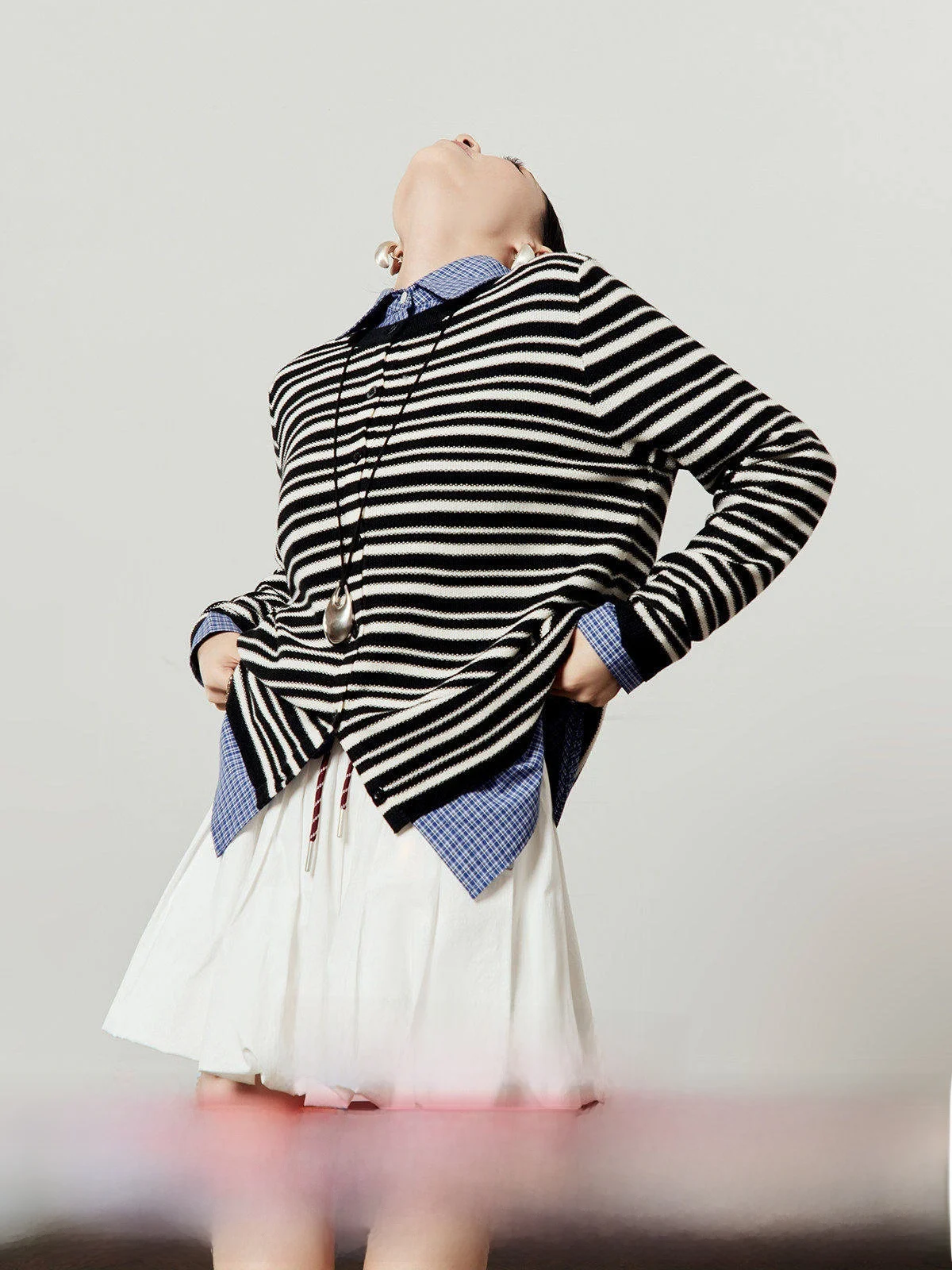 

Women's Loose Fit round Ne Knitwear Striped Casual Sle Long Sve Soft Material Comfortable Loose Sle Autumn New Arrivals