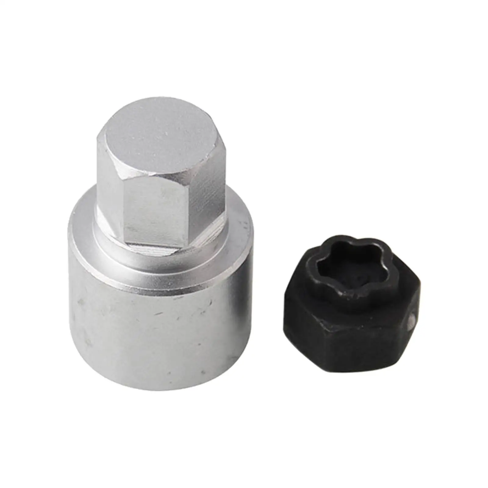 Silver Wheel Lock Nut Removal Key Carbon Steel Anti-theft Socket for Ford Spare Wheel Screw 1 2 3 6