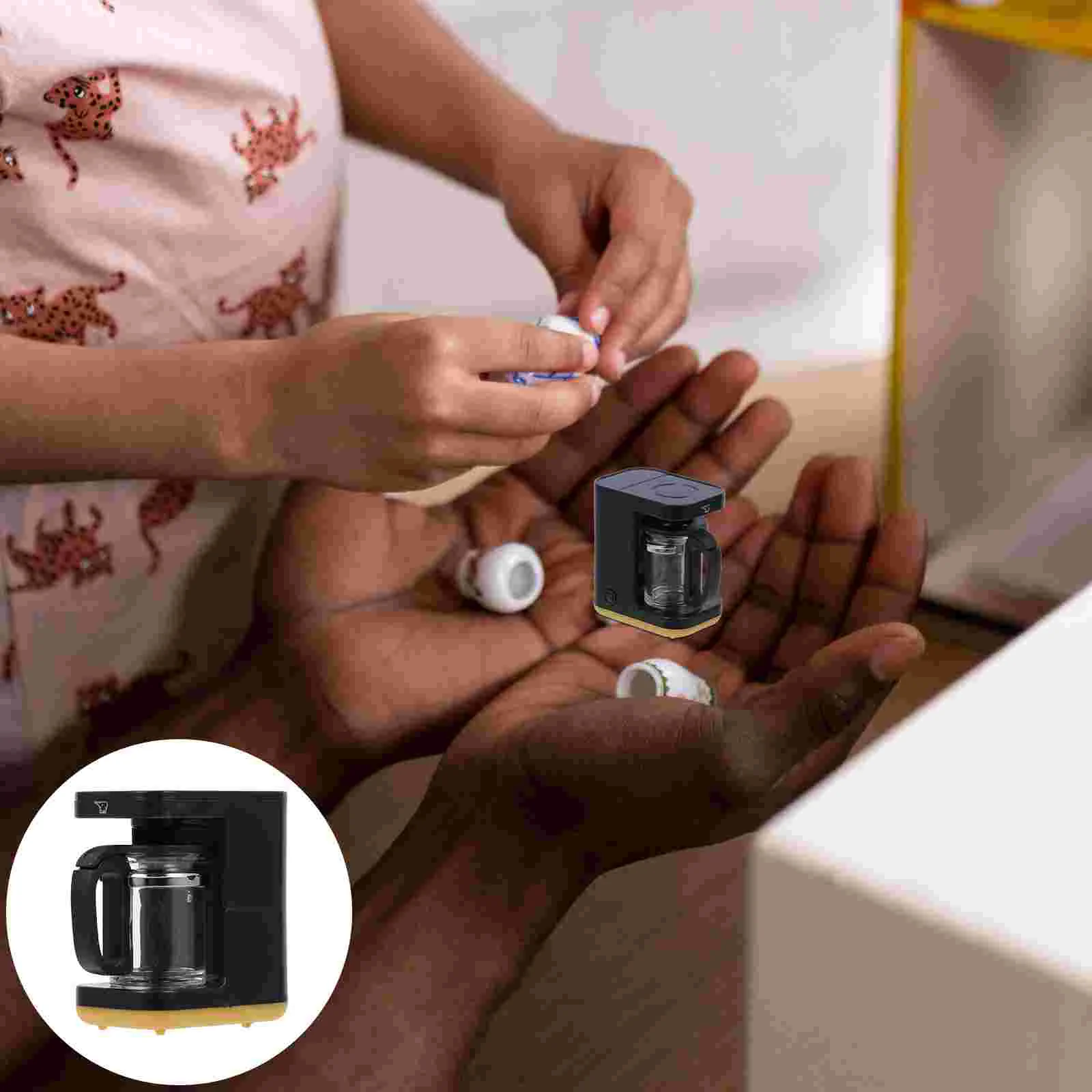 Coffee Machine Model Miniature Lifelike Adornment Adorable Plastic Home Accessories