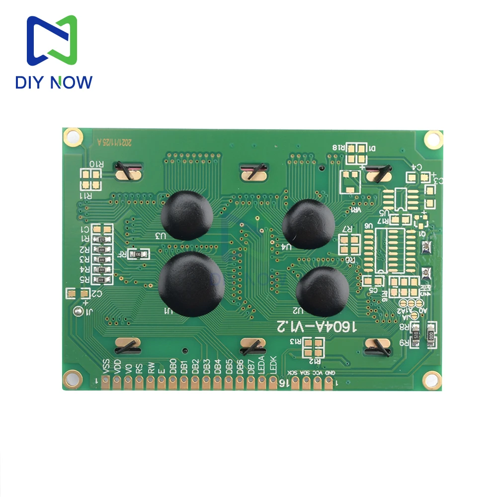Module d'affichage LCD 1604LCD 5V, écran bleu-vert, contrôleur AIP31066, rétro-éclairage bleu jaune-vert, port parallèle à une rangée