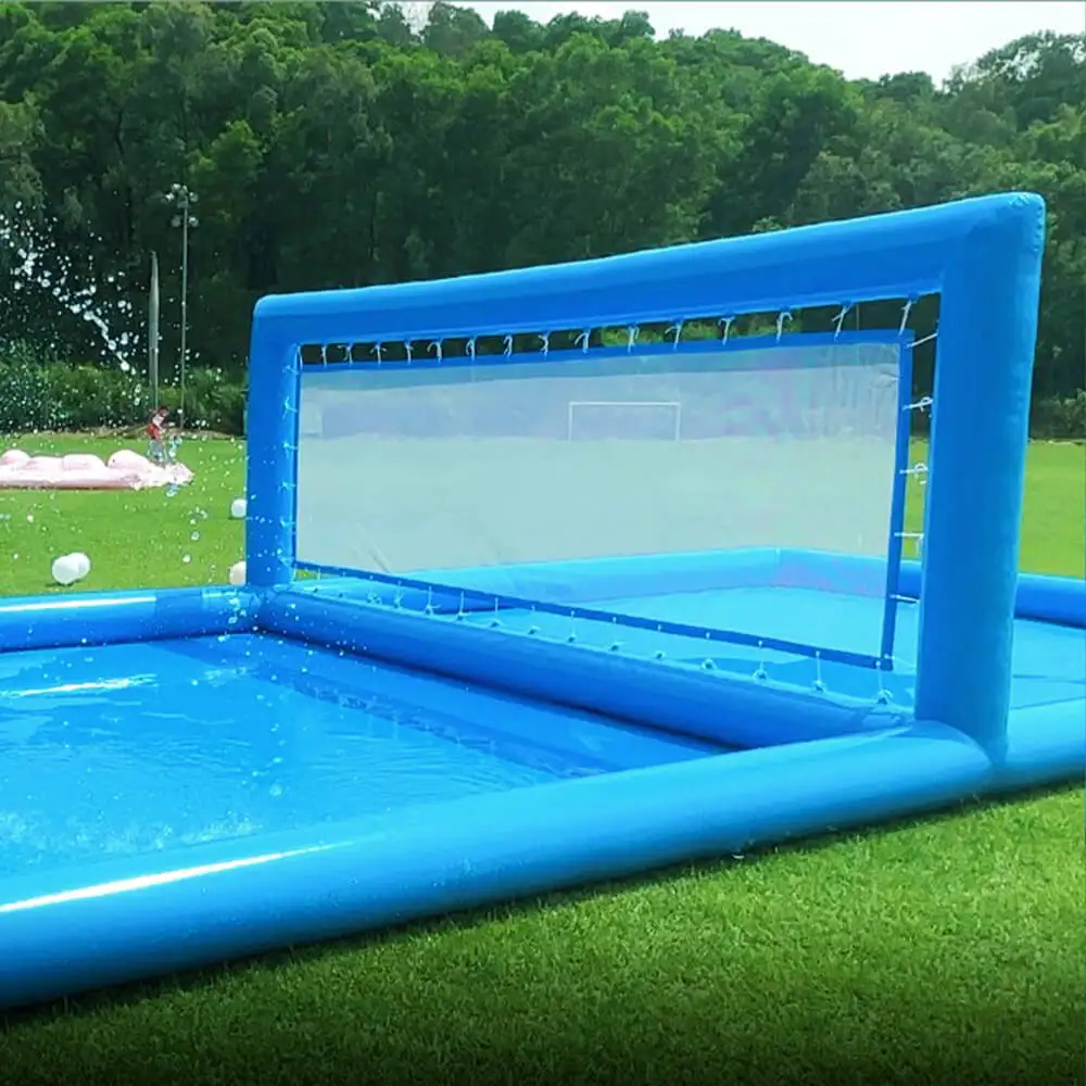 Inflatable Air-Inflated Family Fun: A Portable Outdoor Volleyball Court for Kids & Adults With 800W Air Blower 10x5x2.1m