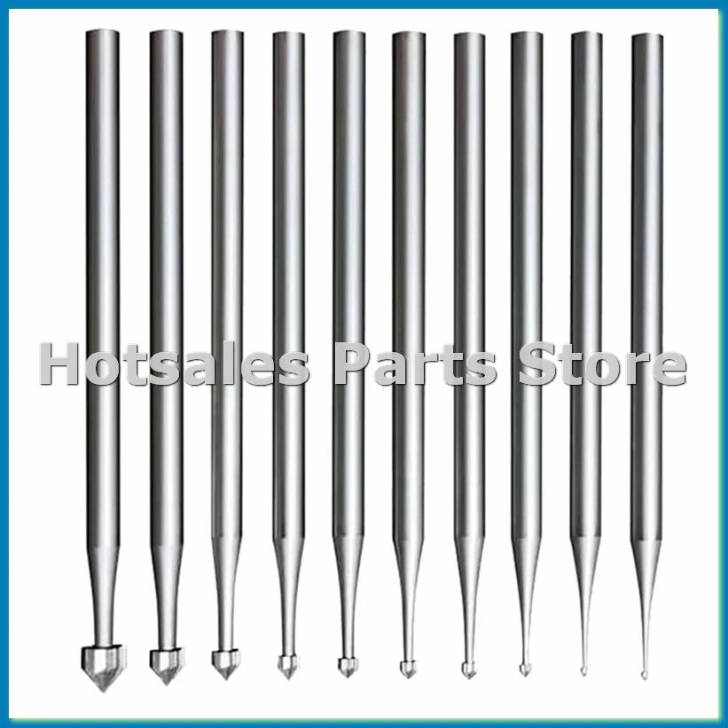 

10 шт. заусенцы для установки ювелирных изделий - боры для установки камня с хвостовиком 3/32 дюйма, цилиндр - инструменты для гранильного изготовления конусной формы-A10G