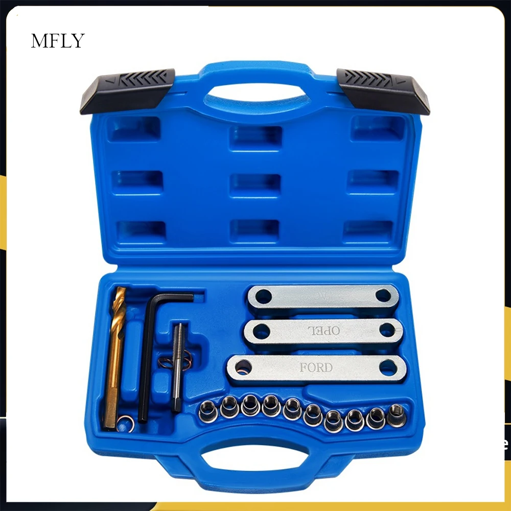 16PCS  Brake Thread Repair Tool Kits Thread Brake Caliper Guide Bolt Thread M9 x1.25 for VAG VW Audi Ford Opel