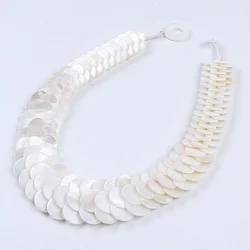 Fish Scale Shell Bead Necklace Chunky Shell Necklace