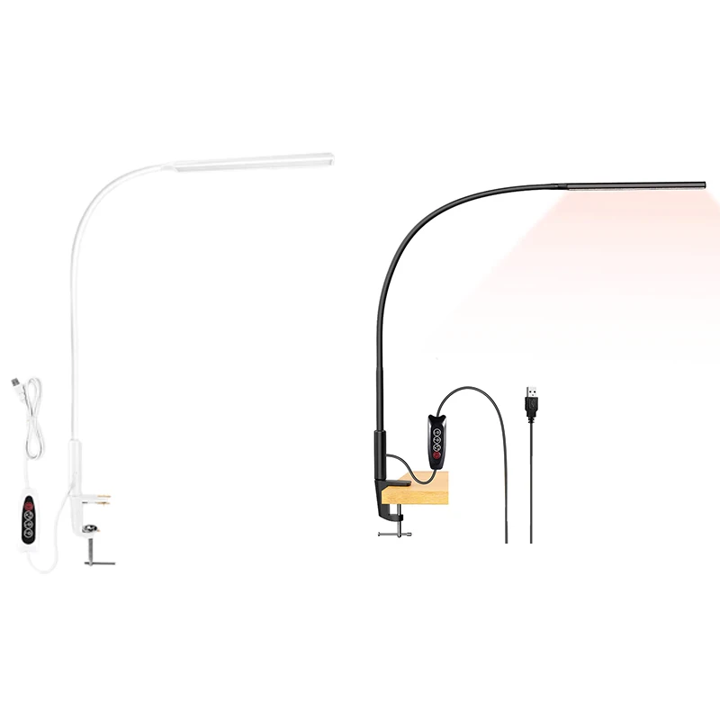 

New-LED Desk Lamp, Swing Arm Table Lamp With Clamp, Flexible Gooseneck Task Lamp, Eye-Caring Architect Desk Light