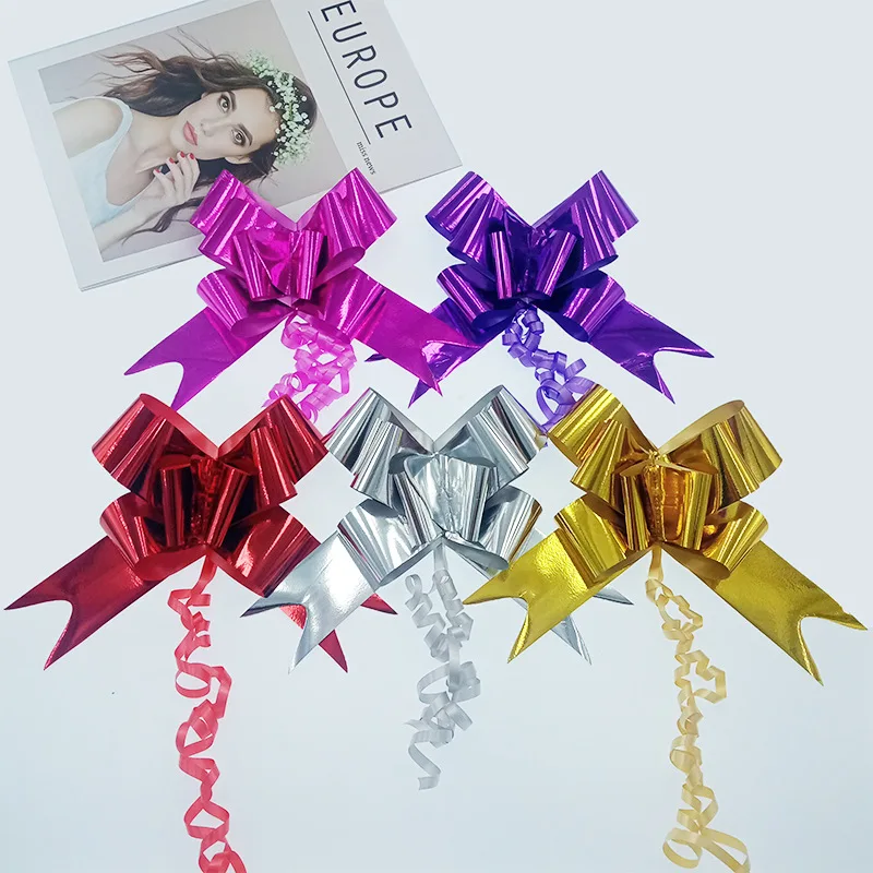 

10pcs/lot Gift Packing Pull Bow Ribbons Home Backdrop Decoration DIY Ribbons Gift Wrapping Wedding Birthday Party Supplies