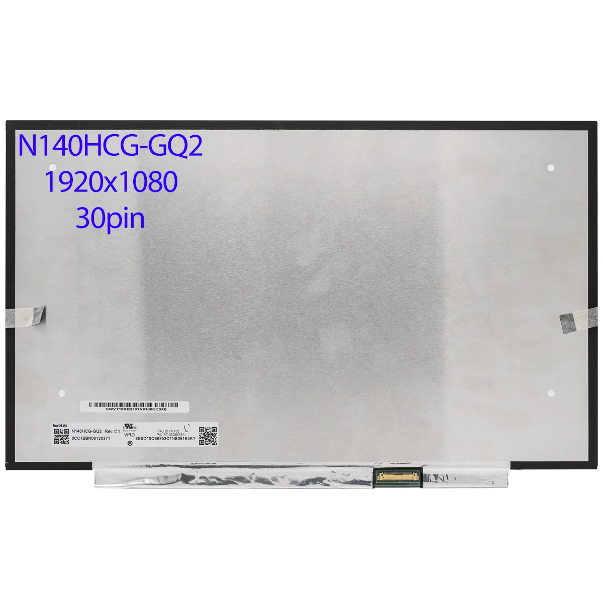 Tela Lcd do Portátil para Lenovo Thinkpad N140hcg-gq2 Ips Fhd 30pin L14 P14s T14 T14s Gen1 Gen2 T490 T49s T495 T495s P43s