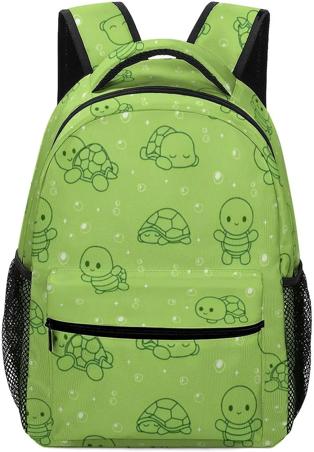 Green Cute Turtle Backpack for Women Girls Boys College School Travel Daypack for Teen Kids Casual Rucksack Daypack