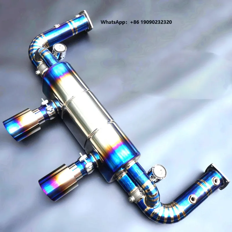 High Performance Titanium Exhaust Manifold Pipes Valve Muffler csy