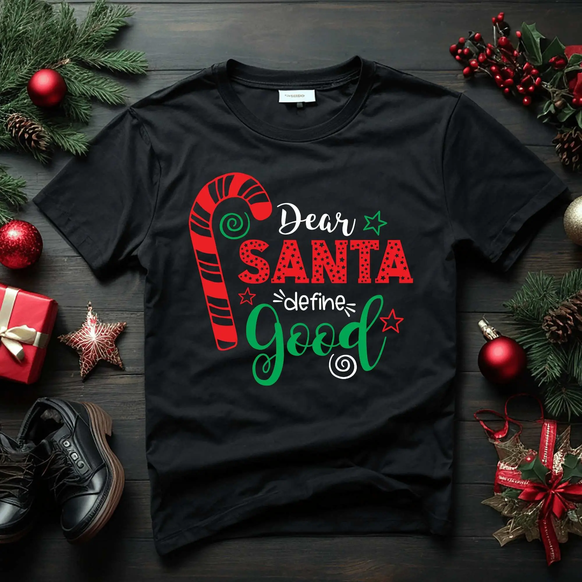 Dear Santa Define Good Toddler Christmas Claus Surprise Onesie Xmas Family T Shirt Vacation