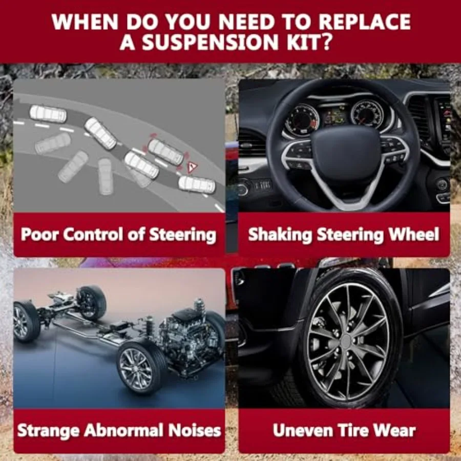 Reemplazo de barra estabilizadora de brazo de Control inferior delantero, 4 Uds., para Jeep Cherokee SUV 2014 2018, actualización del sistema de suspensión con Stabi mejorado