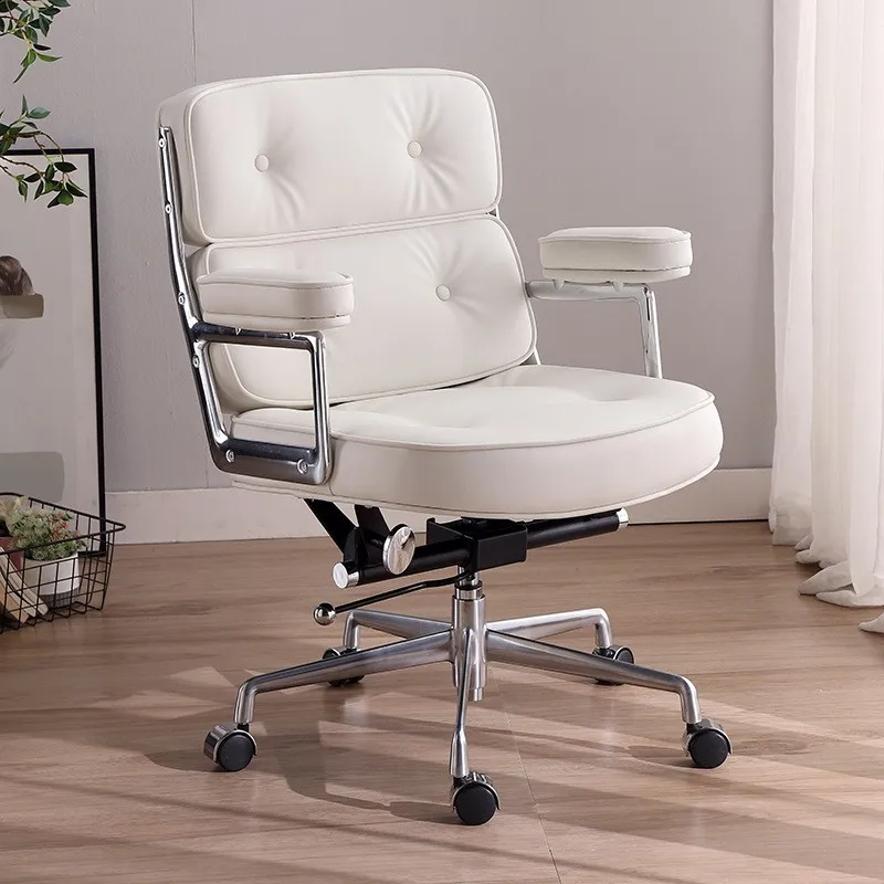 Foshan Rujin beige study bedroom computer chair for home use, adjustable office chair, study conference swivel chair