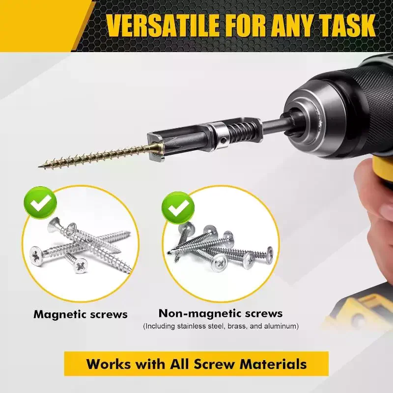 Screw Bit Holder Spring-Loaded Screw Holder Bit Retaining Adapter Tool Quick Release Attachment For Garage Repair Hardware Home