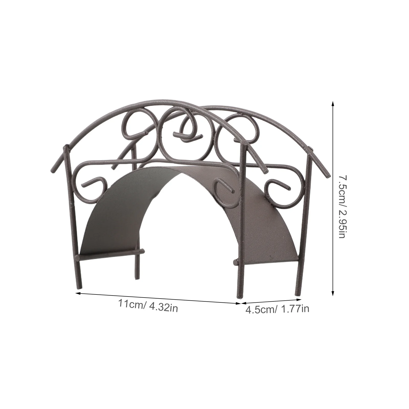 Pont d'arc de jardin Miniature, petite Structure métallique pour bricolage, aménagement paysager, affichage de bonsaï, ornement de bureau à domicile, pont en arc métallique