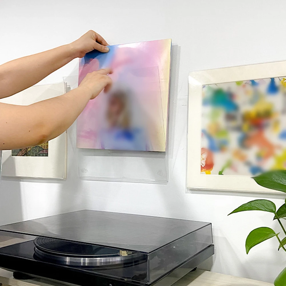 For Record Album Record Album Display Vinyl LP Covers Classic Design Clear Display Foot Pad Support High Transparency