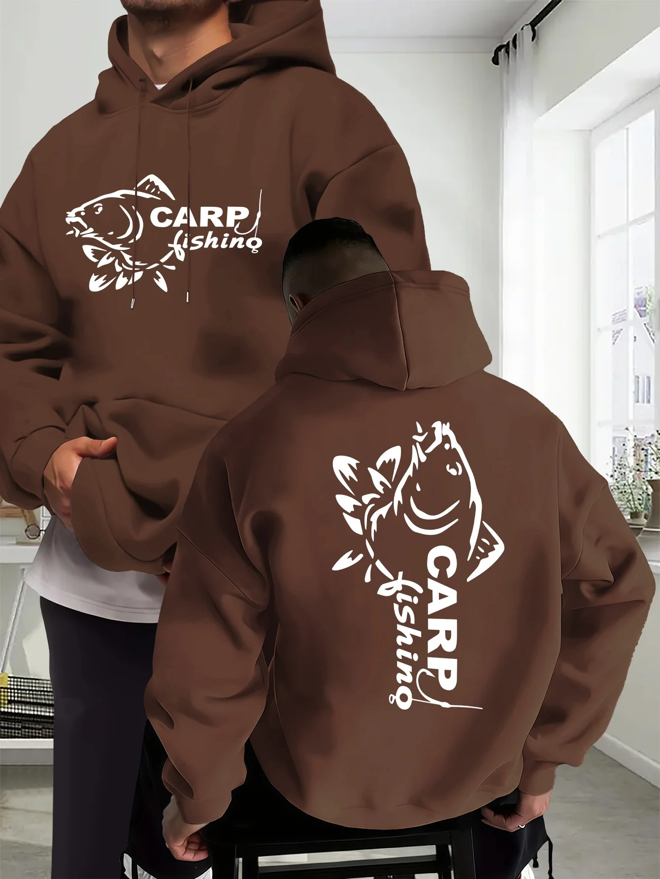 Men'sNewTrendy Autumn/WinterHooded Sweatshirt Casual Everyday Sports Commuting Street Strolling Home Wear Comfortable Breathable