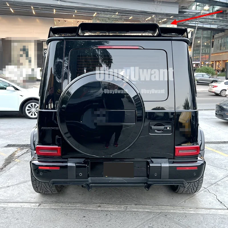For Benz G Class W463 W464 G63 G500 G350 G550 2018 Up ABS Car Rear Roof Wing Spoiler Glossy Black Or Carbon Fiber Look