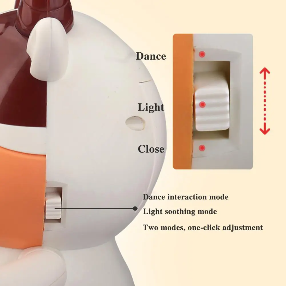 1/2Pcs Cute Electric Cow Toy Battery-operated Dancing Cow Toy with Led Light Music Dancing Plastic Educational Cow Toy for Kids