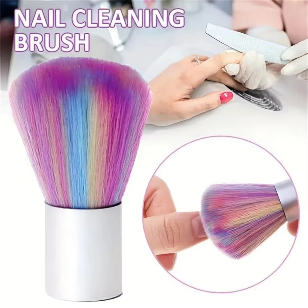 2 Portable and Practical Mini Colorful Nail Brushes, Nail Dust Brushes, Nail Cleaning Brushes