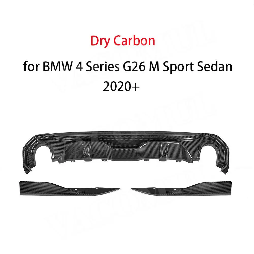 VACOMUL for BMW 4 Series G26 M Sport Sedan 2020+ Dry Carbon Fiber Rear Bummper Splitter Spoiler Side Aprons FRP