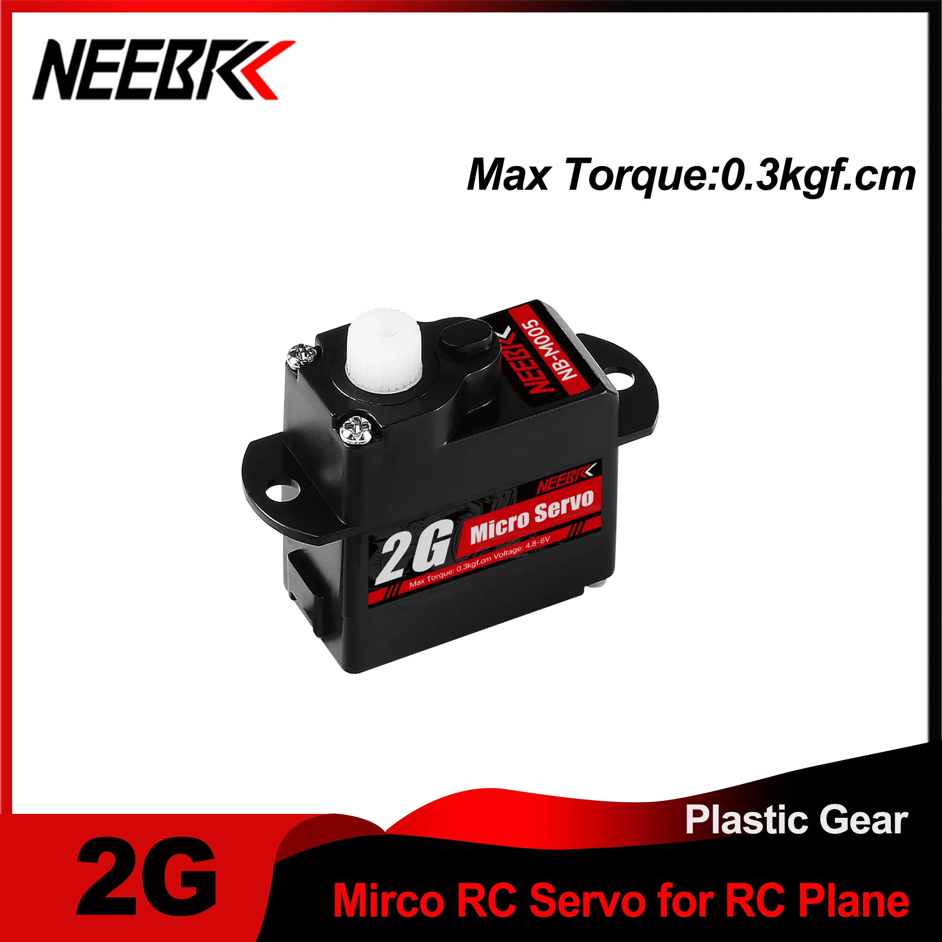 

NEEBRC 2g Micro Digital Servo Motor Plastic Gear Mini RC Servos for RC Plane F949S fpv Airplane Models RC Car Home Accessories