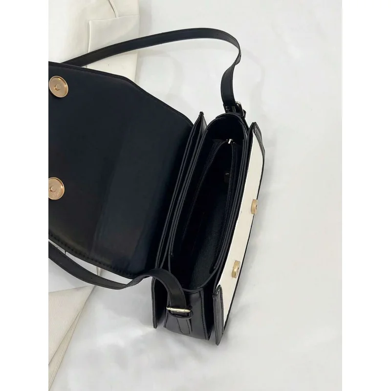 ، الحد الأدنى، عارضة، 1PC حقيبة كتف منقوشة نمط التمساح المألوف مع سحاب، أسلوب ريترو وبسيط، مناسبة