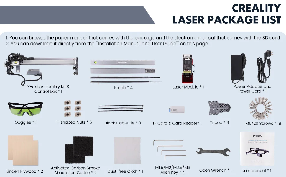 Creality Engraving Machine CR Falcon 24W Engraving Machine 5W Output Compressed Spot DIY Art Craft Logo Mark
