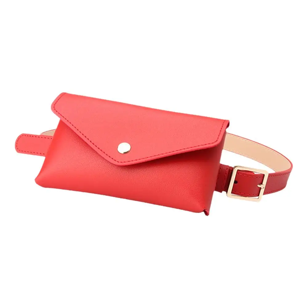Neue Frauen Taille Taschen PU Leder Fanny Pack Brust Tasche frauen Gürtel Mode Pin Schnalle Dünnen Gürtel Tasche – Detail 22