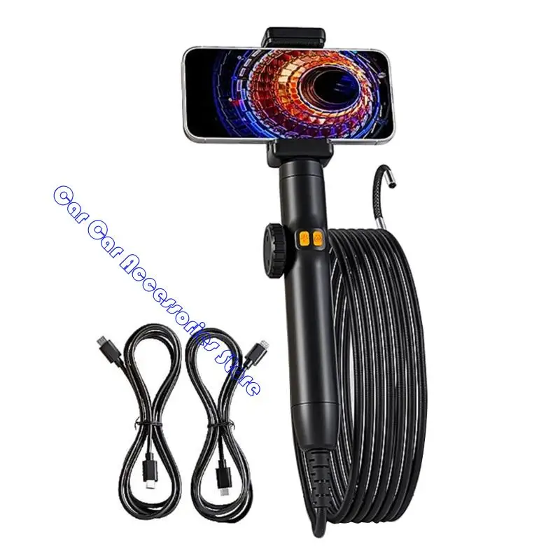 

242D Articulating Borescope Camera 1080P Flexible Snake Endoscope Camera Industrial Endoscope Inspection Camera 6mm Lens