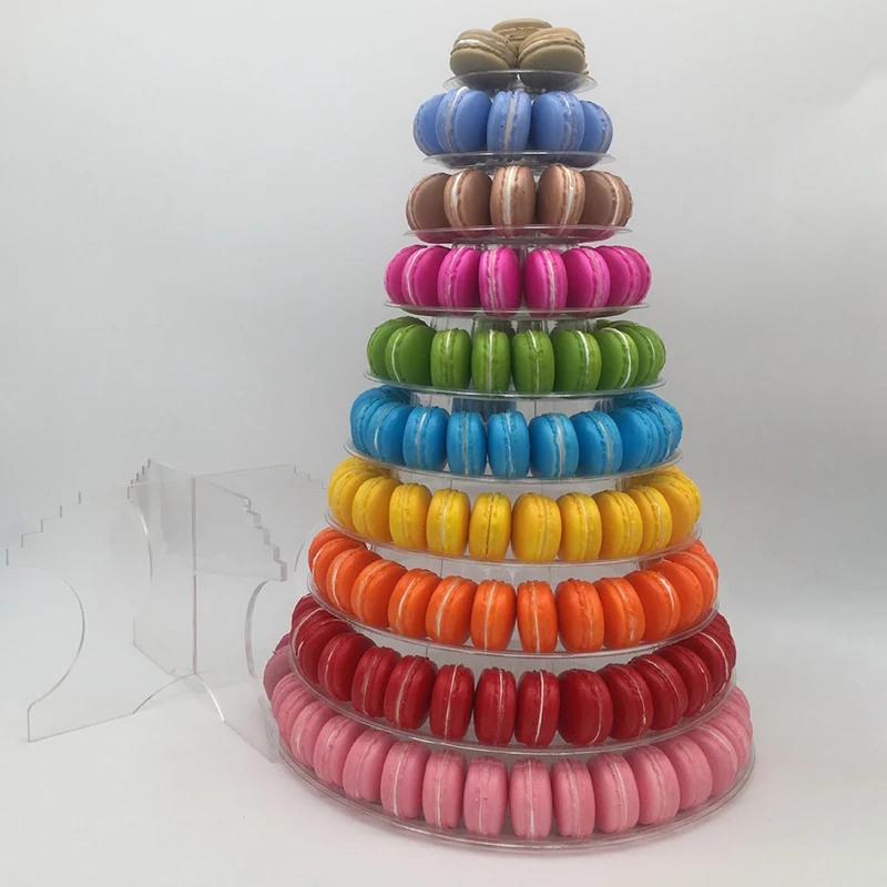 10 camadas macaron torre macaroon expositor chá de bebê festa de aniversário bolo decoração suprimentos decoração de casamento transparente