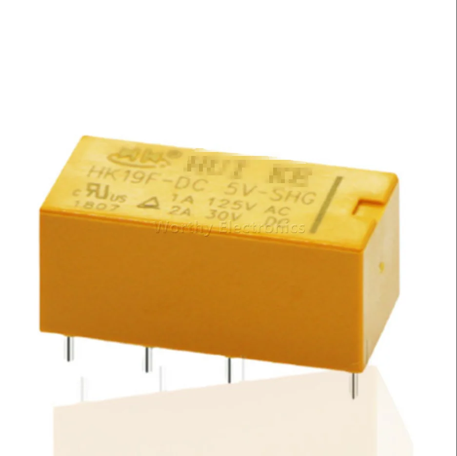 

Free shipping 10pcs/lot HK19F-DC5V 4078-2C MR62-5US 5V 2A 2on2off 8PIN Relay