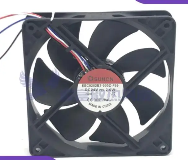 SUNON EEC0252B3-000C-F99 DC 24V 2.0W 120x120x25mm 4-Wire Server Cooling Fan