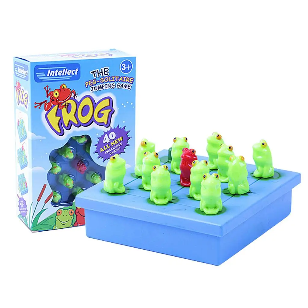 

Fun Toy Game Educational Chess Board Puzzle Frog Game Plastic Desktop Toy for Kids Learning Play