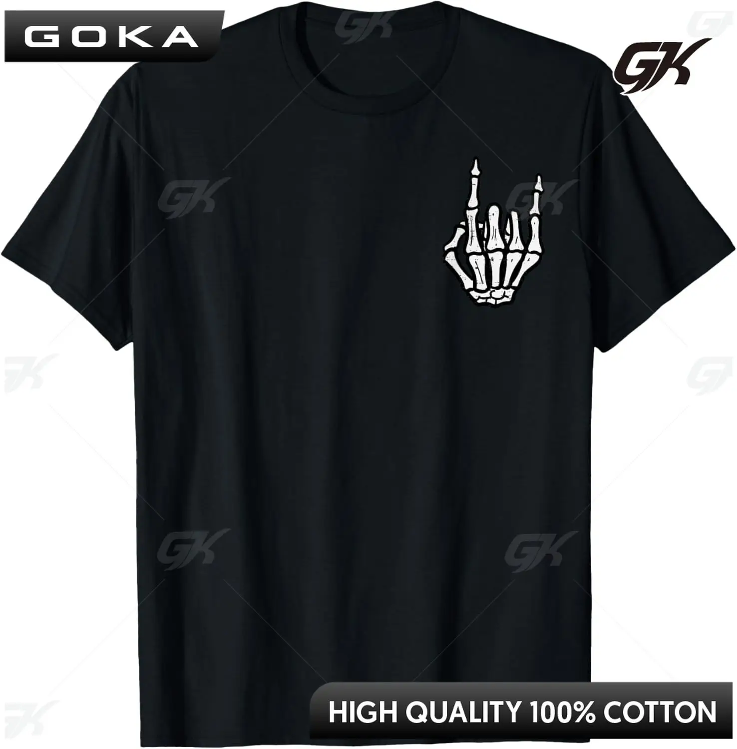 

Punk Rock Skeleton Cool Rocker Halloween Men Women Printed Graphic T-Shirt Fashion Street Funny Round Short Sleeved Tops