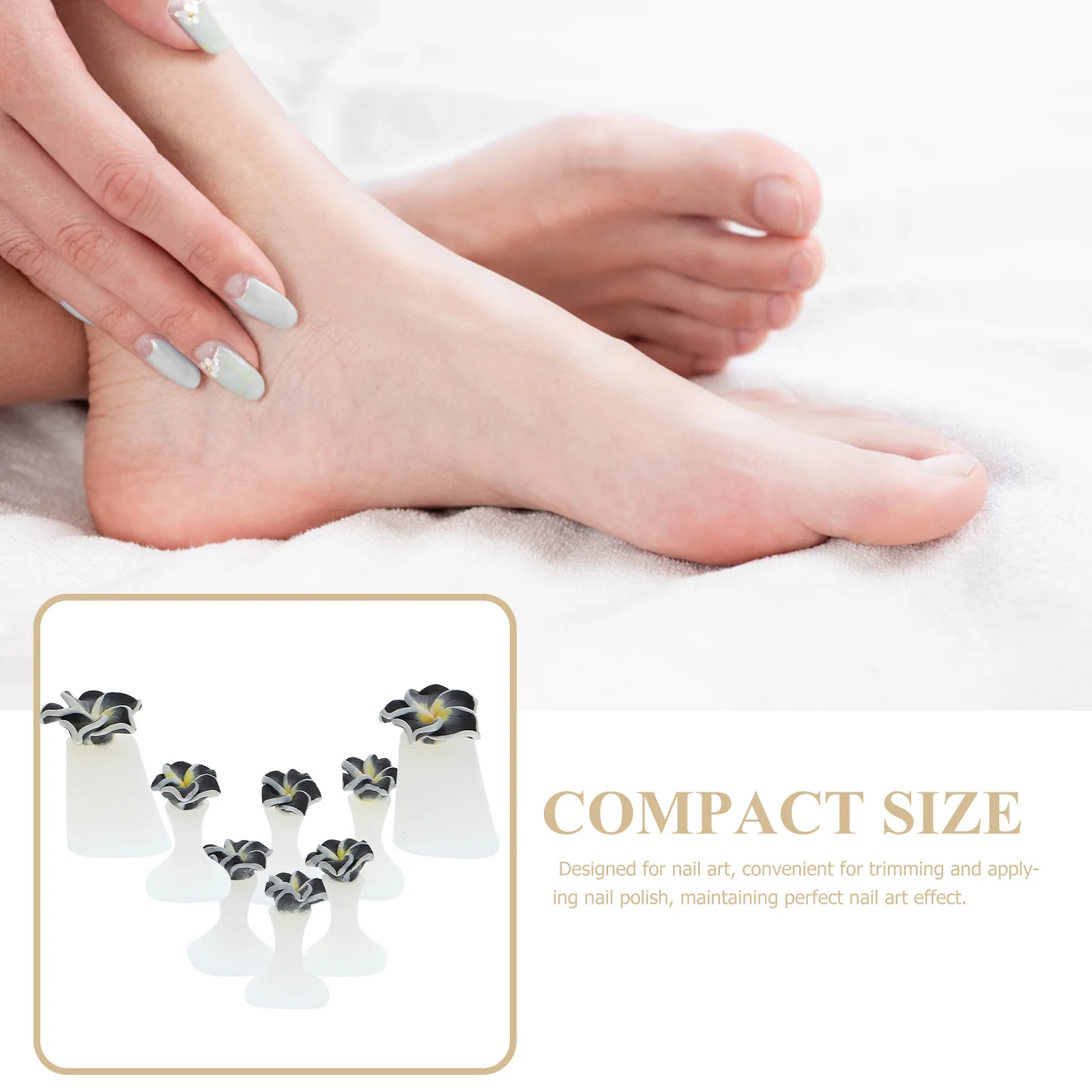 

3 set Silicone Toe Separators 3 Sets Black Clay 31 Comfortable Pedicure Nail ToolsToe Spacers Women Nail Polish