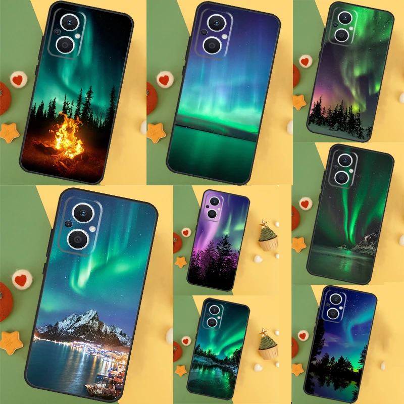 Northern Lights Case For OPPO Reno 8T 4Z 5Z 11F 10 Pro 4 5 6 8 7 Lite OPPO Find X6 X5 Pro X2 X3 Neo Cover