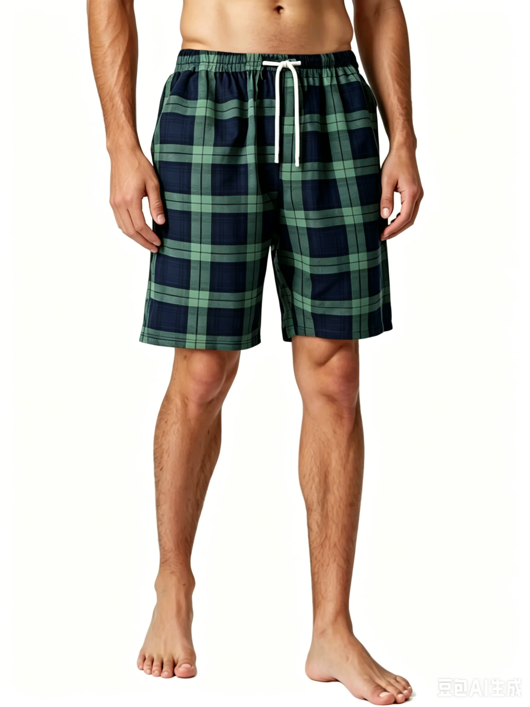 Summer Fashion Men Retro Checkered Pattern 3D Printed Shorts Soft Comfortable Breathable Shorts Quick Drying Loose Beach Shorts