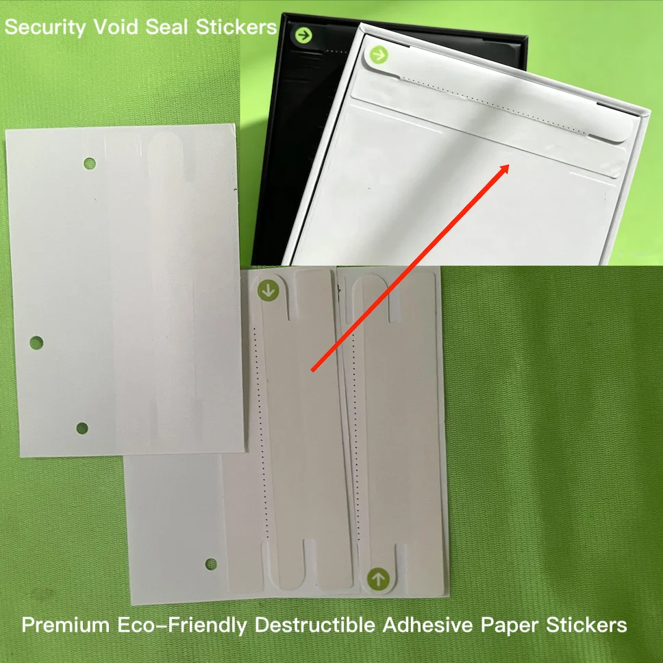 100Sets UV Watermark Tamper Evident Void Seal Stickers, Universal Box Anti-Tamper Sealing Labels For Phone13-18 Repack Wholesale