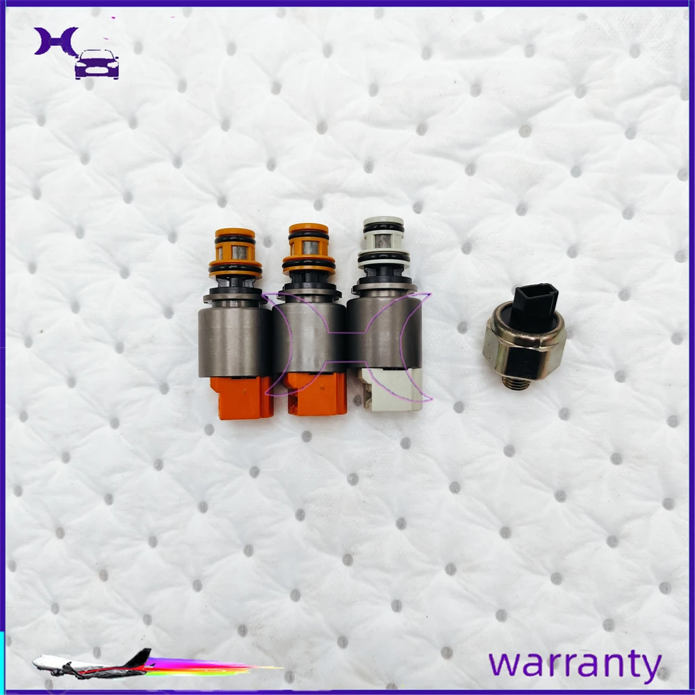 Original VT2 VT3 Transmission Solenoid Kit with Oil Pressure Switch Sensor 4PCS for Geely BYD G3 Mini Cooper M3 GS G5 M6 S8 T6