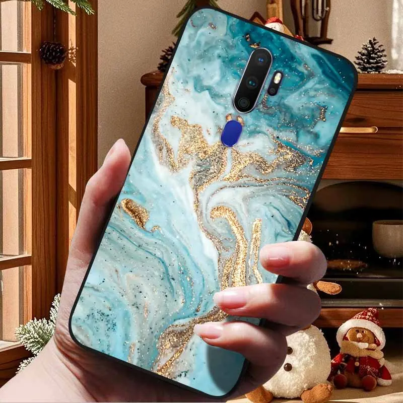 For OPPO A5 2020 Cases A9 2020 Marble Soft TPU Silicone Phone Covers For OPPO A9 2020 Case Fundas Bumper for OPPOA5 A 9 2020 Cat image 4