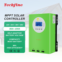 Techfine Auto 30A 40A 50A 60A 80A 100A Regulator Solar Charger MPPT Solar Charge Controller Mppt for Solar Inverter