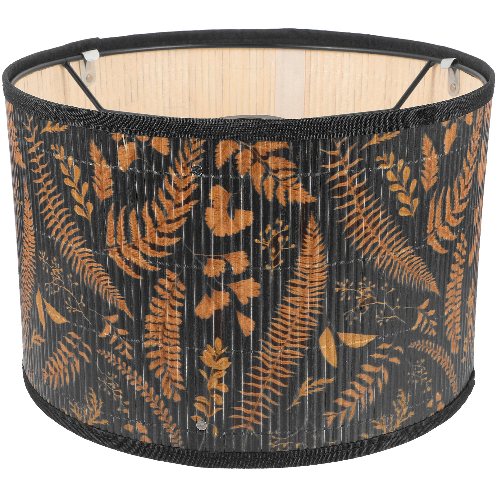 

Bamboo Lamp Shade Large Printing Pattern Modern Chandelier Table Floor Light Dust Proof Eye Protection Unique DesignVintage
