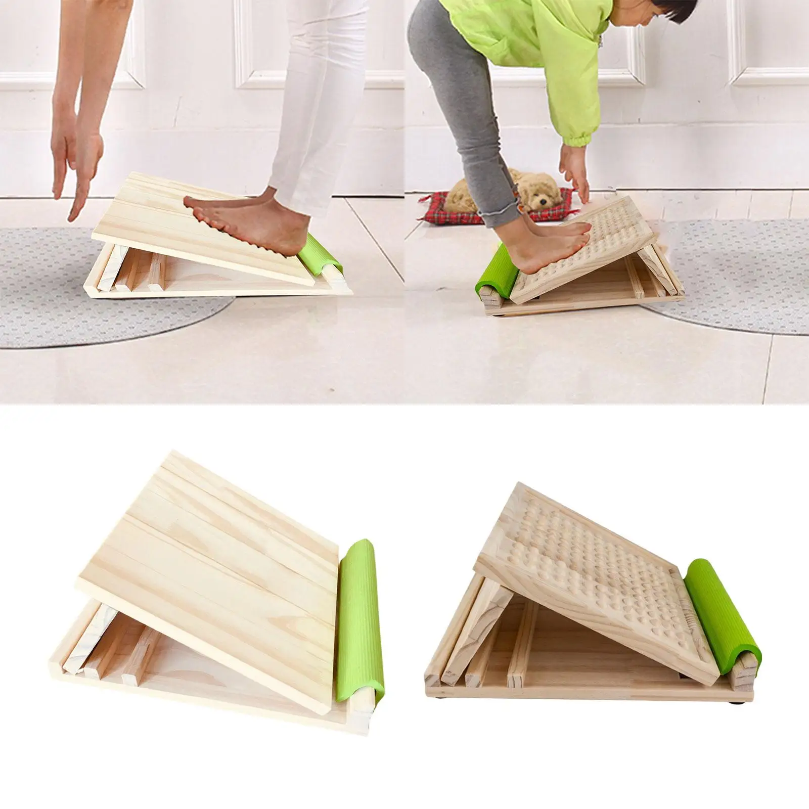 Solid Wood Slant Board Foot Incline Board Exercise Wedge Tilt Ramp Calf