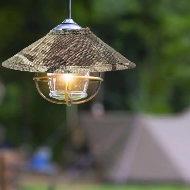 Camping Outdoor Camping Oxford Cloth Lampshade Anti-tip Lamp Cover Garden Street Lamp Lampshade Protective Case Tent Equipment