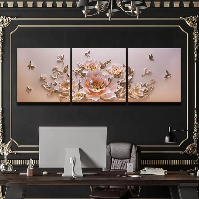 

High-quality peony home decoration, resin handmade mural modern furniture