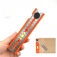 Multi-role Foldable Depth Measuring Ruler Woodworking Multi-angle Marking Ruler Adjustable Positioning Scribing Protractor Tools