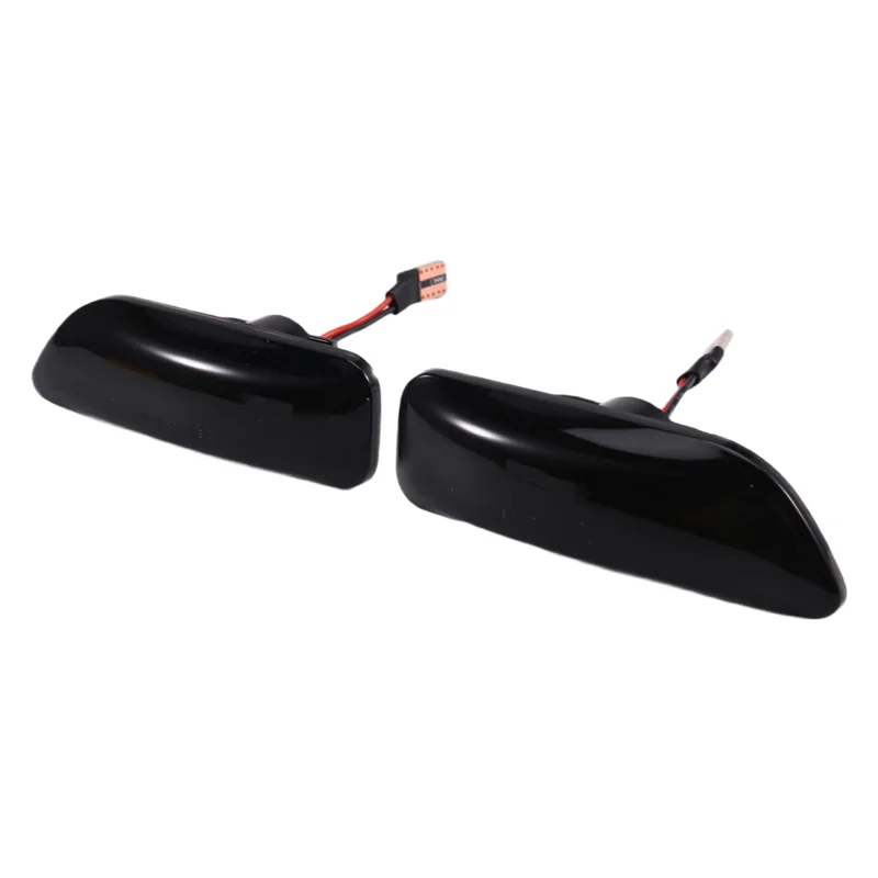 

ABXN-2X LED Flowing Dynamic Side Marker Turn Signal Lights For Volvo S80 XC90 XC70 V70 S60 2001-2009 Smoked Black