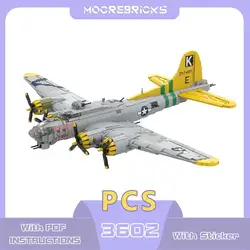 Heavy Bomber B-17G Flying Fortress Creative Model Army Air Force Aircraft Building Blocks Bricks Kit Kid Educational Toys Gift